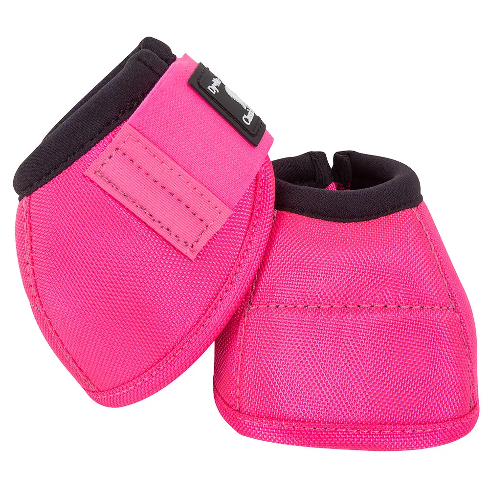 Classic Equine Horse No Turn Bell Boots Pair Hot Pink 1