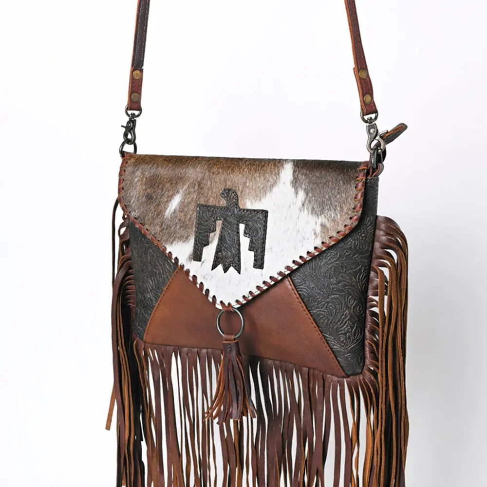 Ohlay Coin Purse Embossed Hair-On Genuine Leather Women Bag Western Handbag | For Cute 1
