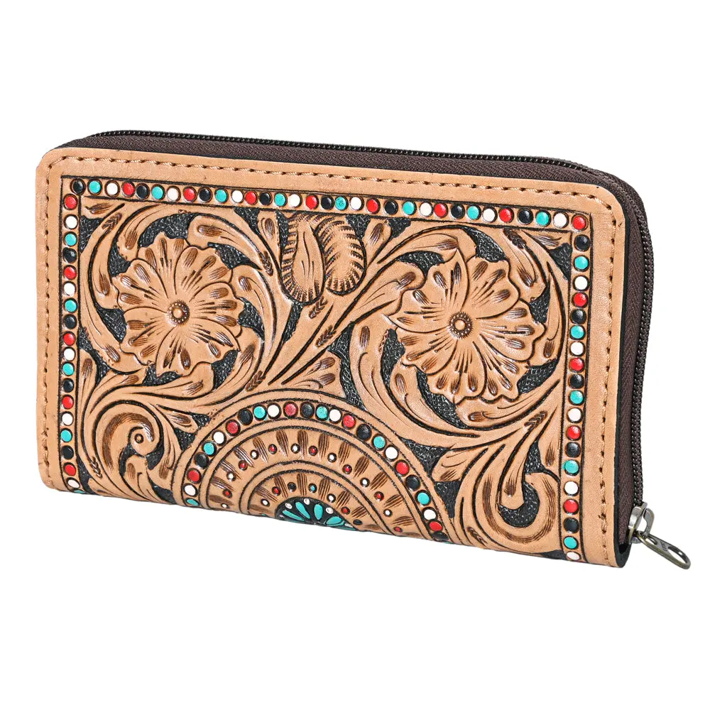 Ohlay Coin Purse Hand Tooled Genuine Leather Western Women Bag | Handbag Wallet Purses For Cute 1