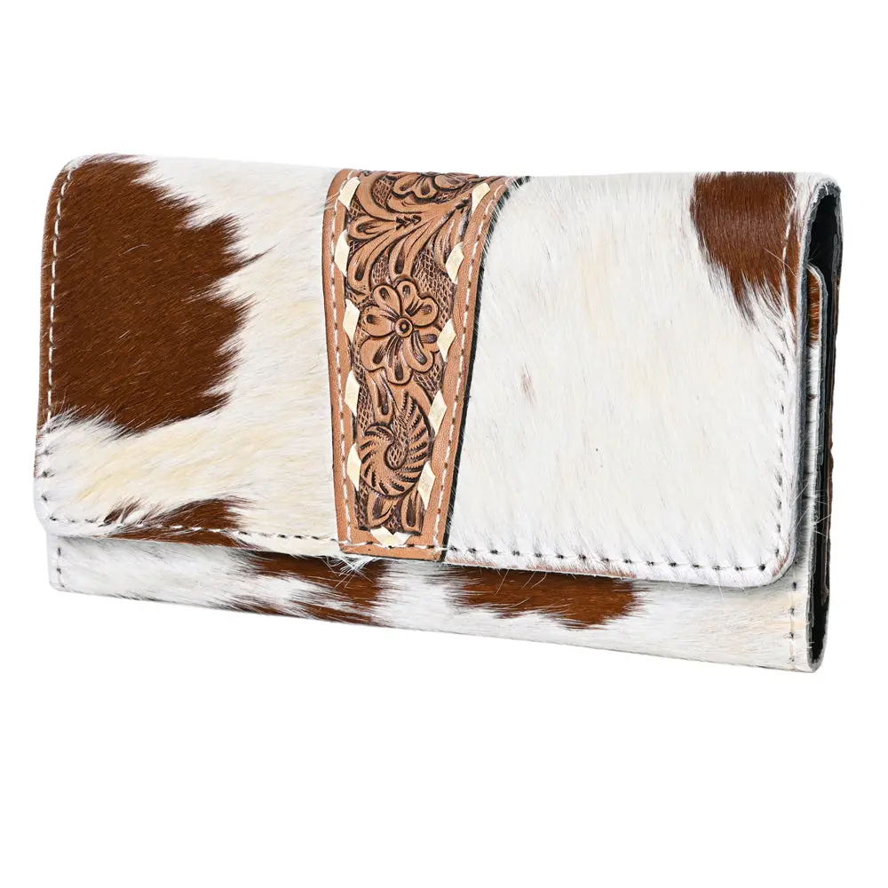 Ohlay Coin Purse Hand Tooled Hair-On Genuine Leather Women Bag Western Handbag | For Cute 1