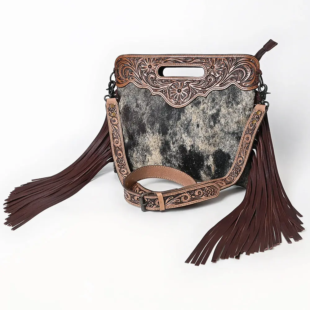 Ohlay Clutch Hand Tooled Hair On Genuine Leather Western Women Bag Handbag Purse | Purses For Cute 1