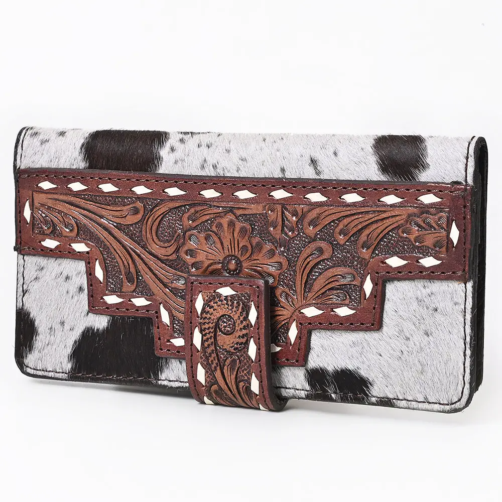 Ohlay Coin Purse Hand Tooled Hair-On Genuine Leather Women Bag Western Handbag | For Cute 1