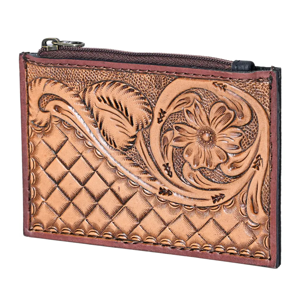 Ohlay Coin Purse Hand Tooled Hair-On Genuine Leather Women Bag Western Handbag | For Cute 1