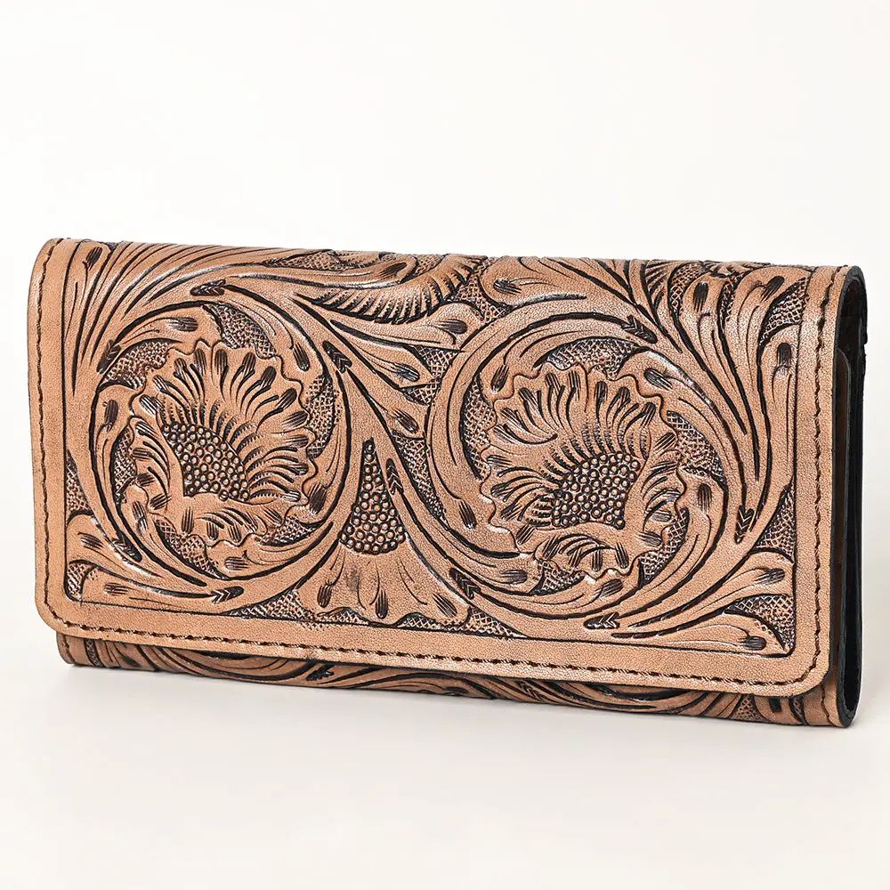 Ohlay Wallet Hand Tooled Genuine Leather Women Bag Western Handbag Purse | Womens Handbags |Leather Belt For Summer 1