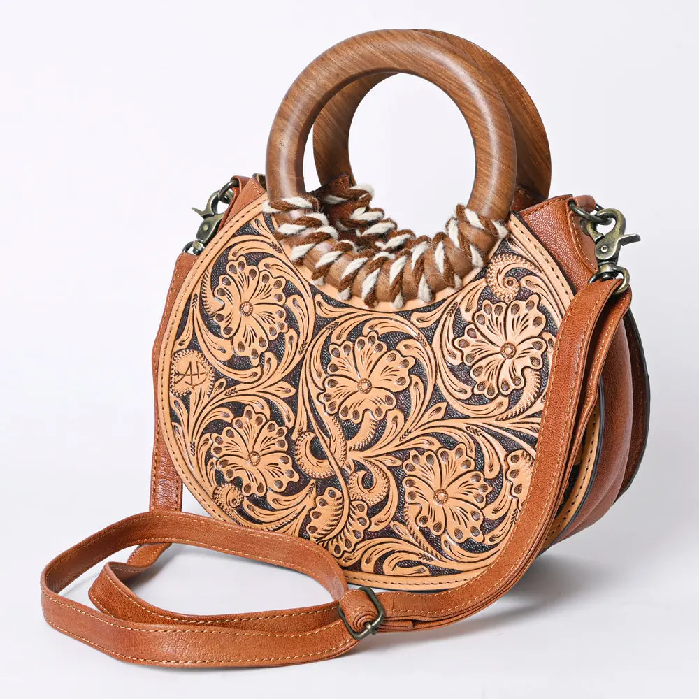 American Darling Hand-Tooled Western Leather Clutch Bag With Floral Carving | Genuine Leather Purse For Everyday & Travel 1