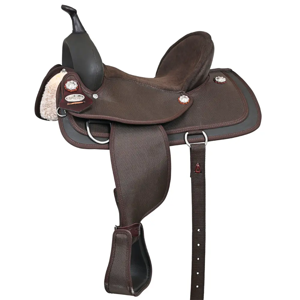 Hilason Horse Barrel Trail Pleasure Endurance Synthetic Saddle Brown 1