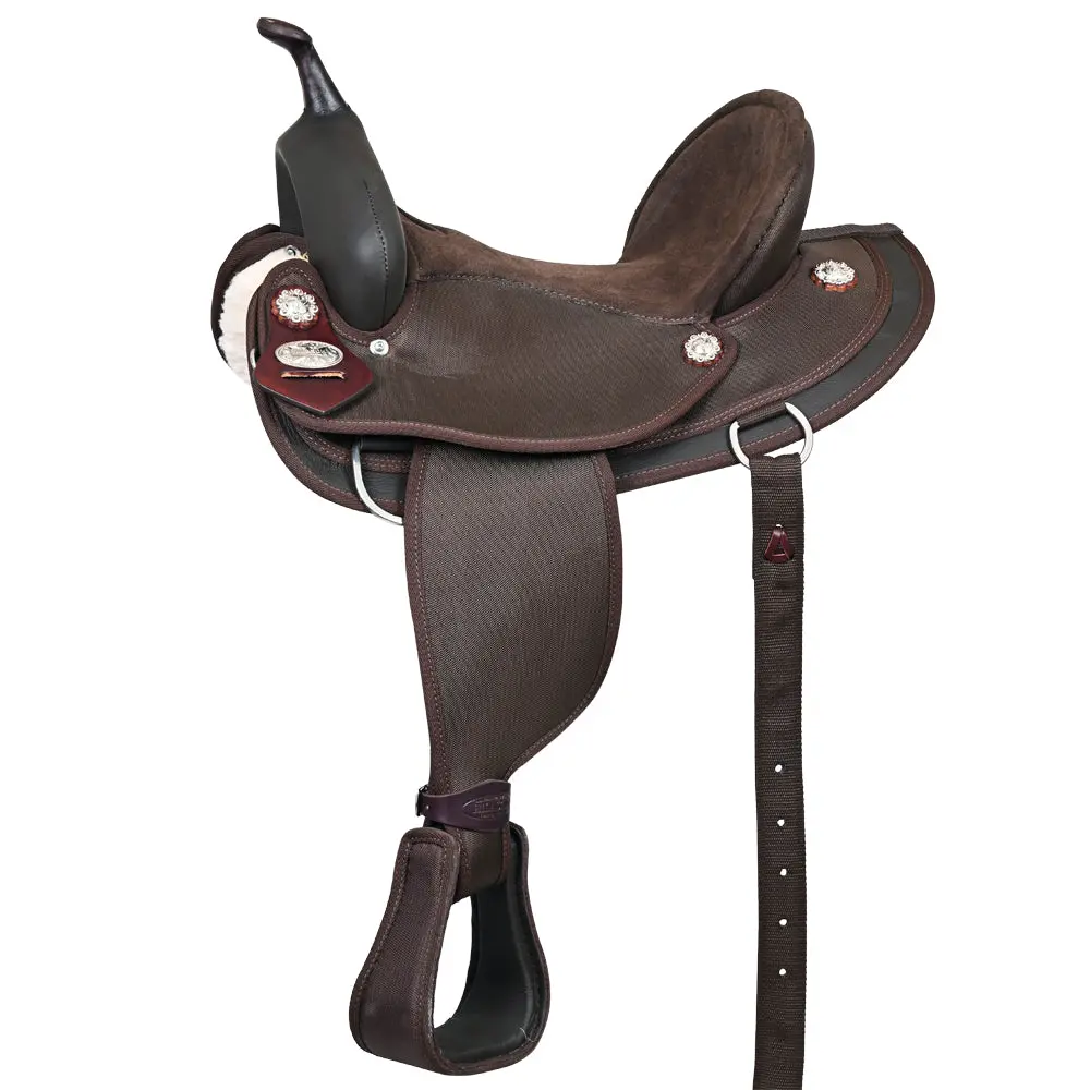 Hilason Horse Barrel Trail Pleasure Endurance Synthetic Saddle Brown 1