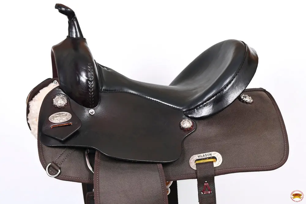 Hilason Horse Barrel Trail Pleasure Endurance Synthetic Saddle Brown 2