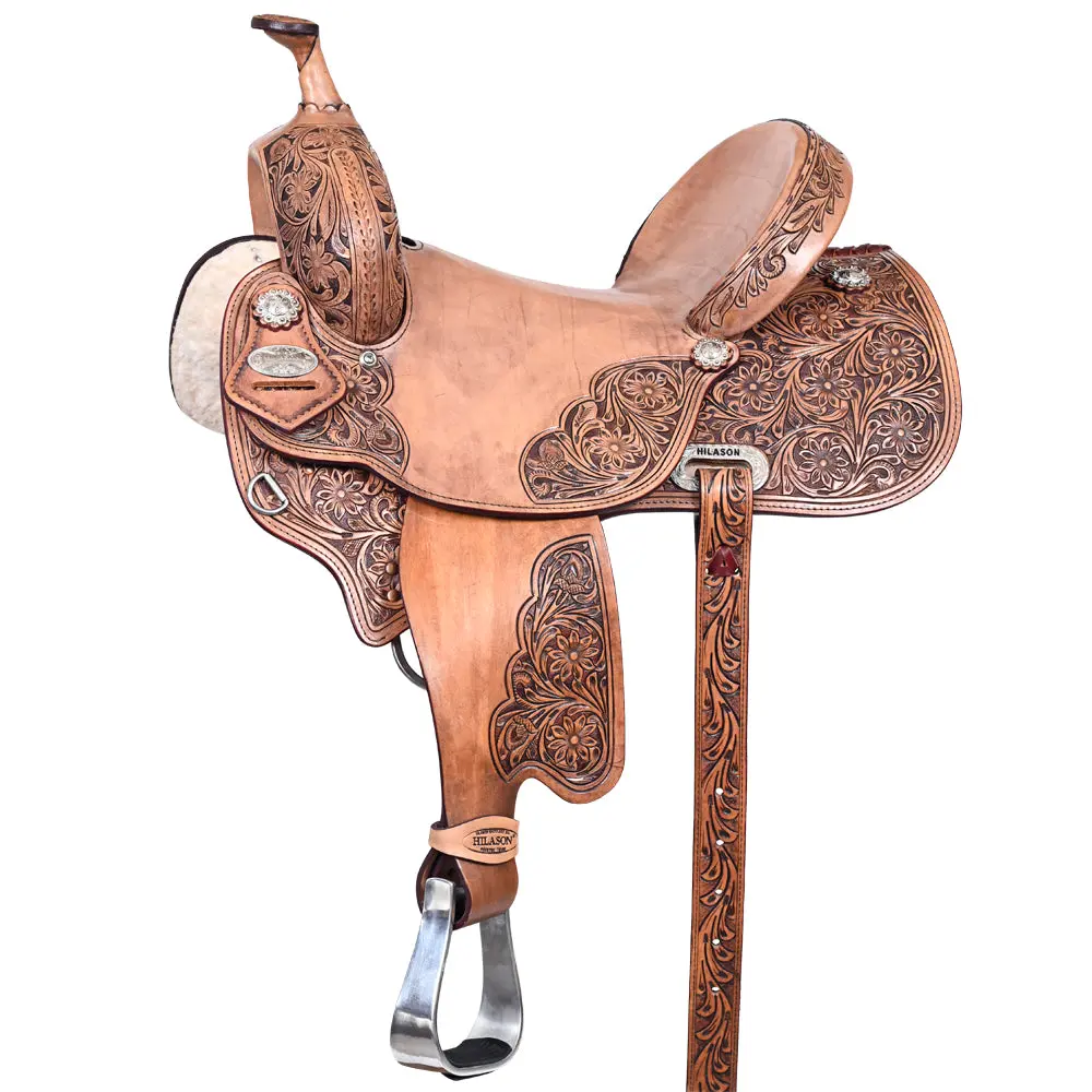 Hilason Western Horse Barrel Trail Saddle Pleasure & Endurance Riding Brown 1