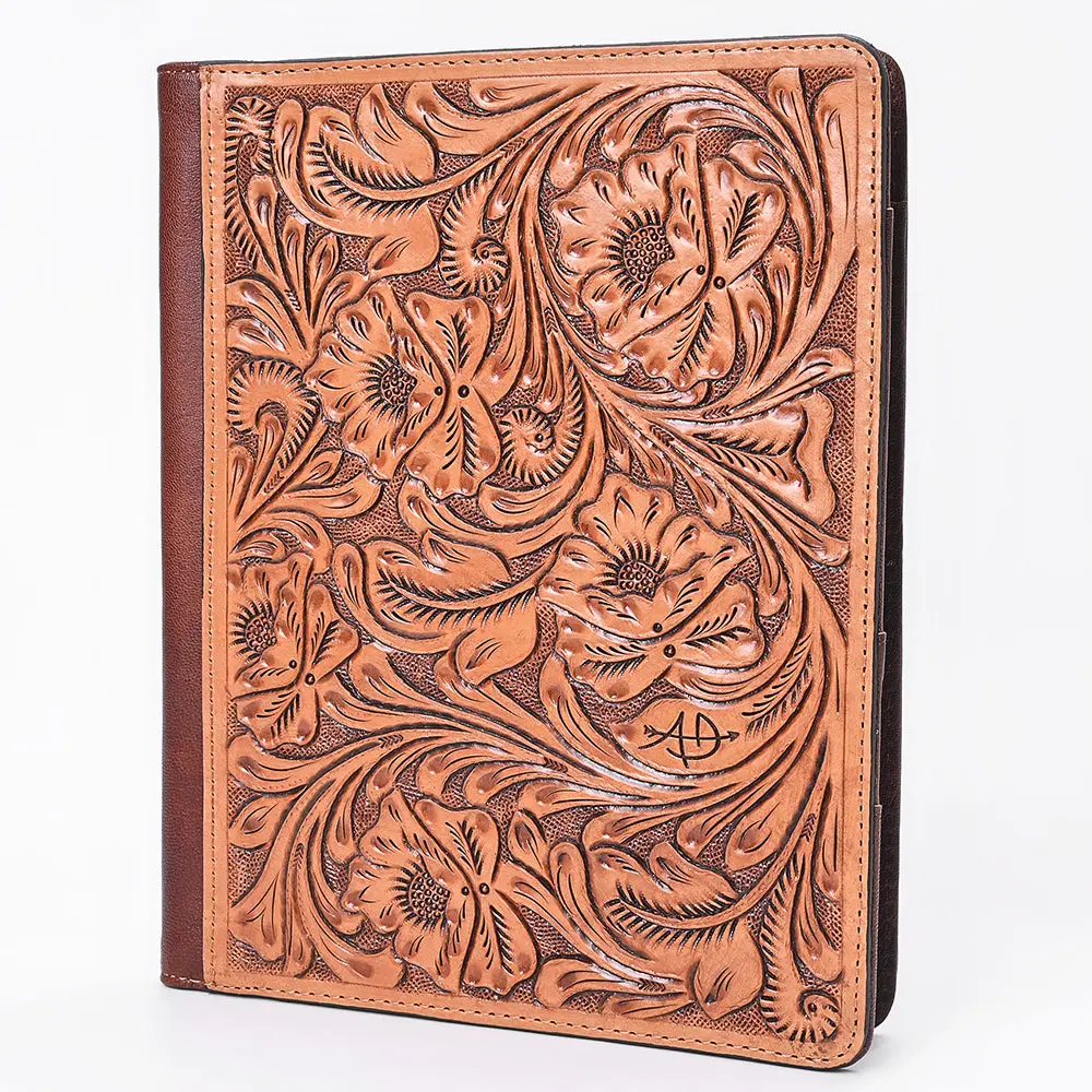 American Darling Western Portfolio Bag – Hand-Tooled Floral Carved Genuine Leather Organizer Case For Work, Travel & Daily Use 1