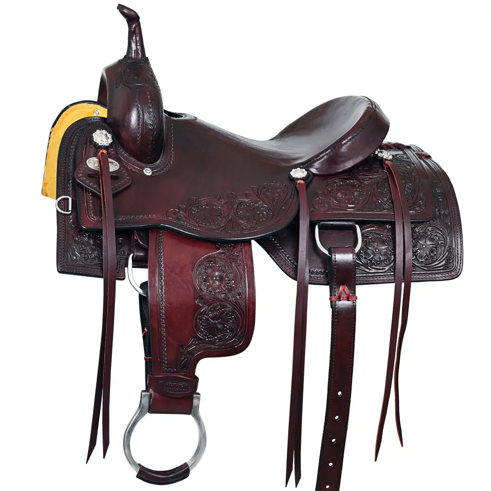Hilason Western Horse Cutting Cutter Trail Pleasure American Leather Saddle 1
