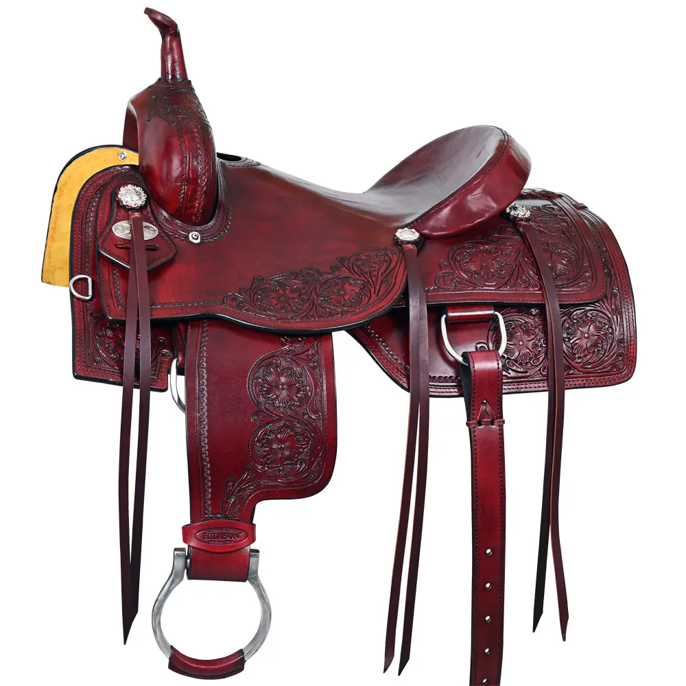 Hilason Western Horse Cutting Cutter Trail Pleasure American Leather Saddle 1