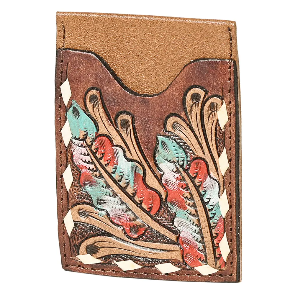 Ohlay Card Holder Hand Tooled Genuine Leather Women Bag Western Handbag Purse | For 1