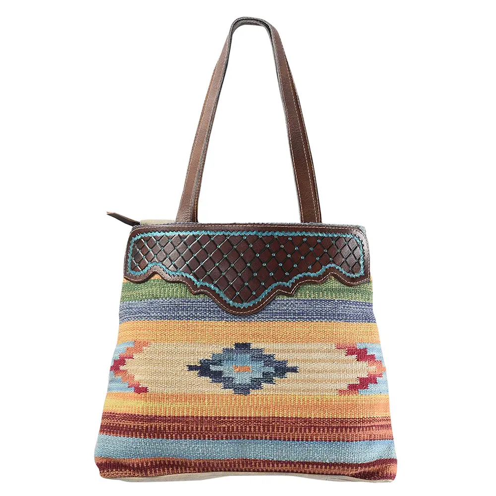 Ohlay Hobo Hand Tooled Upcycled Wool Canvas Genuine Leather Women Bag Western Handbag Purse | Womens Handbags Belt For Summer 1