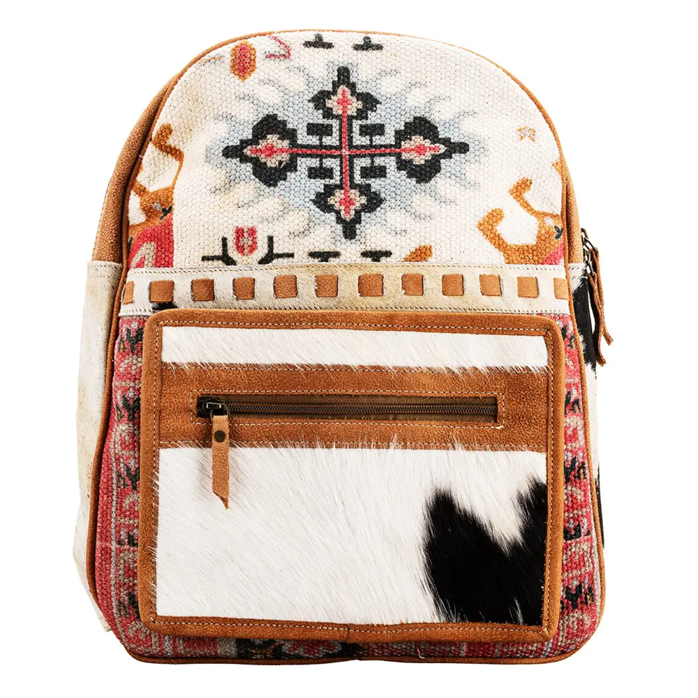 Ohlay Bags Ohv234 Backpack Upcycled Wool Hair-On Genuine Leather Women Bag Western Handbag Purse 1