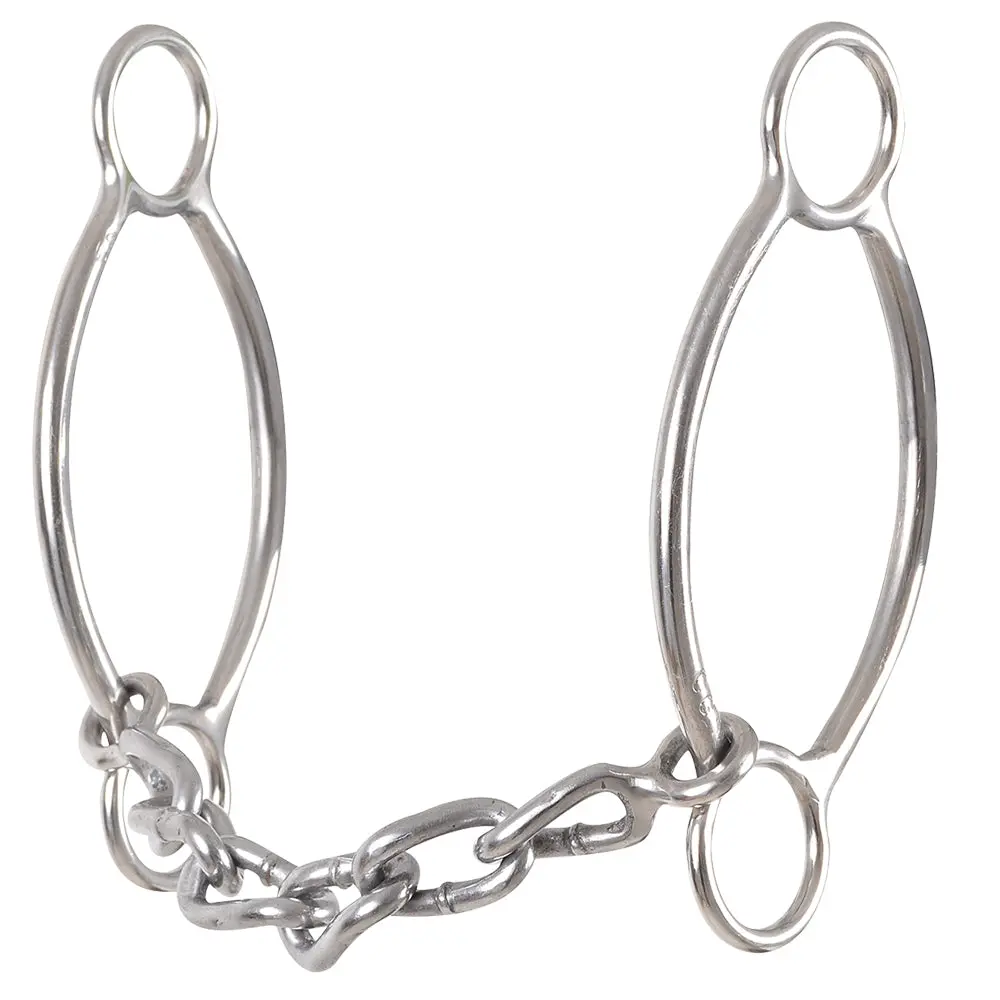 Classic Equine Goostree Simplicity 2 Shank Barrel Bit With Chain 5-Inch 1