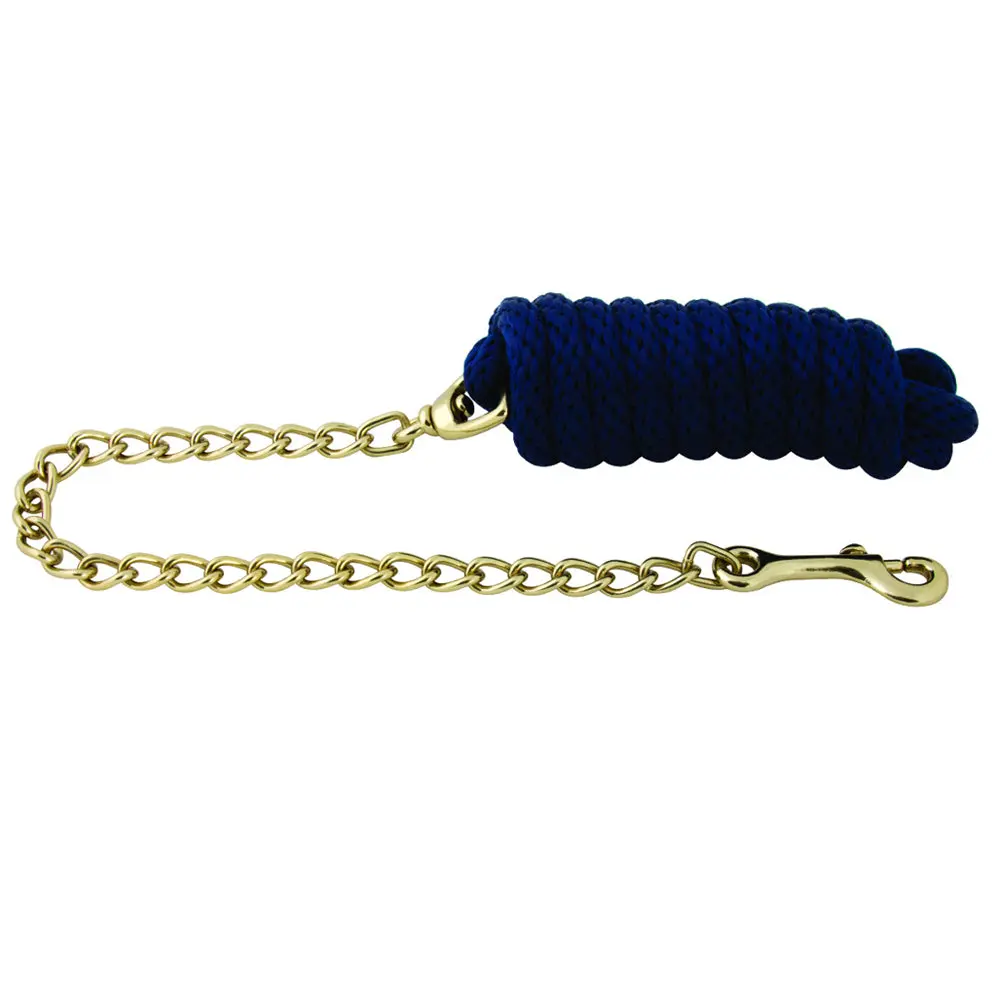 Hilason Western Nylon Rope Poly Lead With 24 In Stud Chain | Ropes For Horses Horse Lunge Line Braided Cord 1