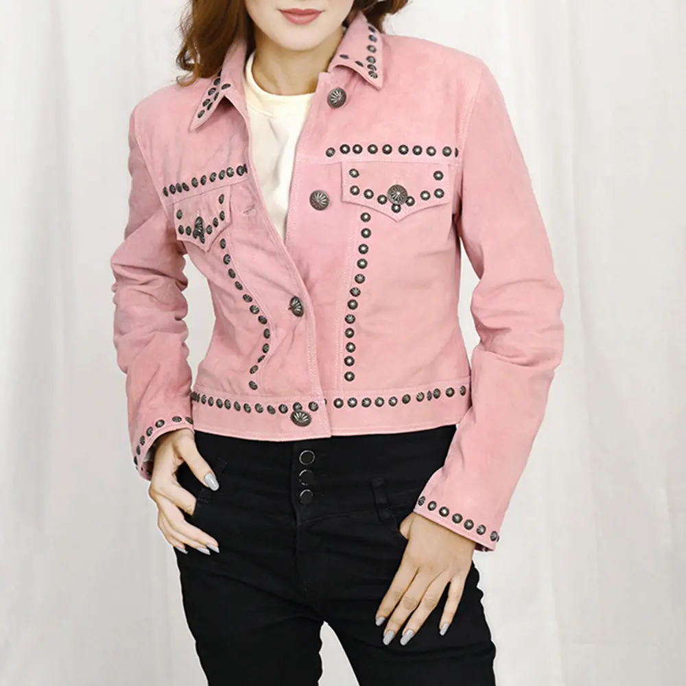 American Darling Genuine Vintage Leather Women Blazer Dress Shirt Jacket Ladies Girl| | For 1