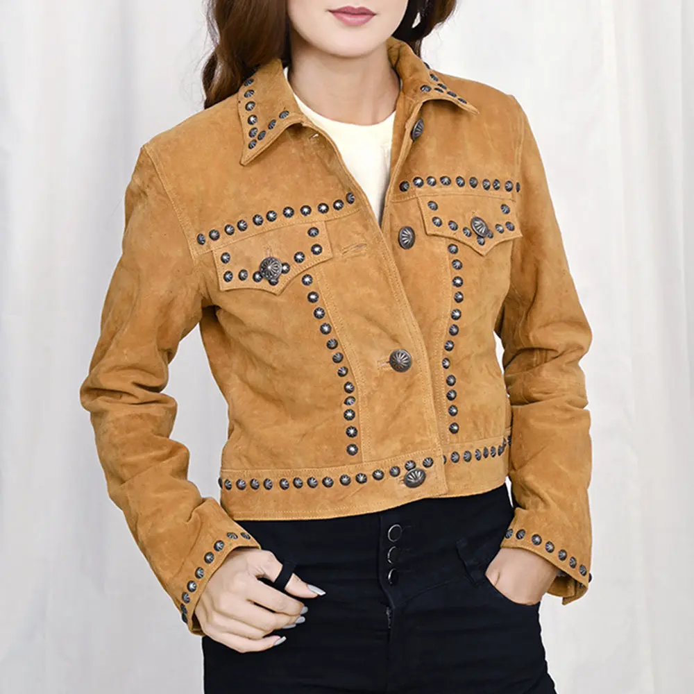 American Darling Genuine Vintage Leather Women Blazer Dress Shirt Jacket Ladies Girl| | For 1