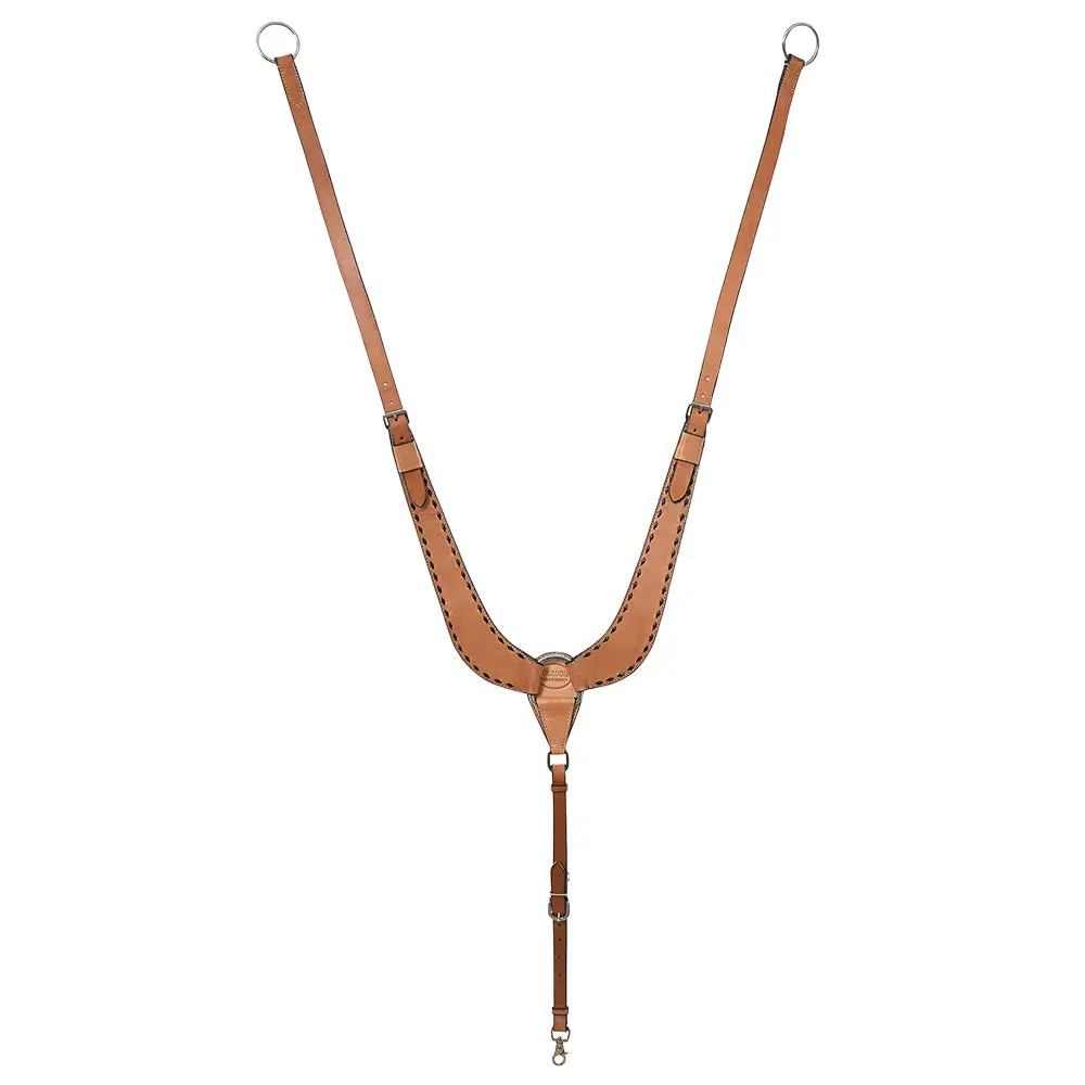 Hilason Western Leather Horse U Shaped Breast Collar Tan | |Western 1
