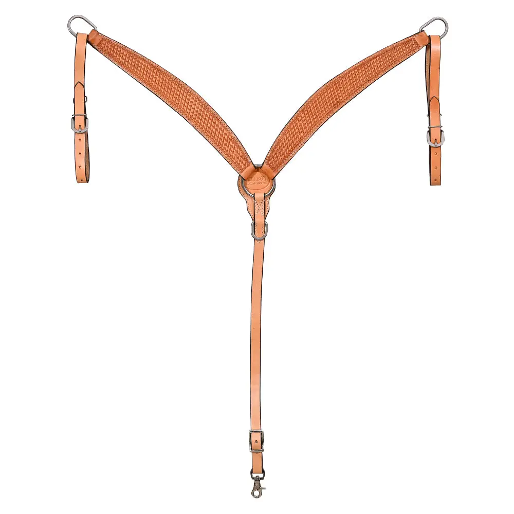 Hilason Western Leather Horse V Shaped Breast Collar Tan | |Western 1
