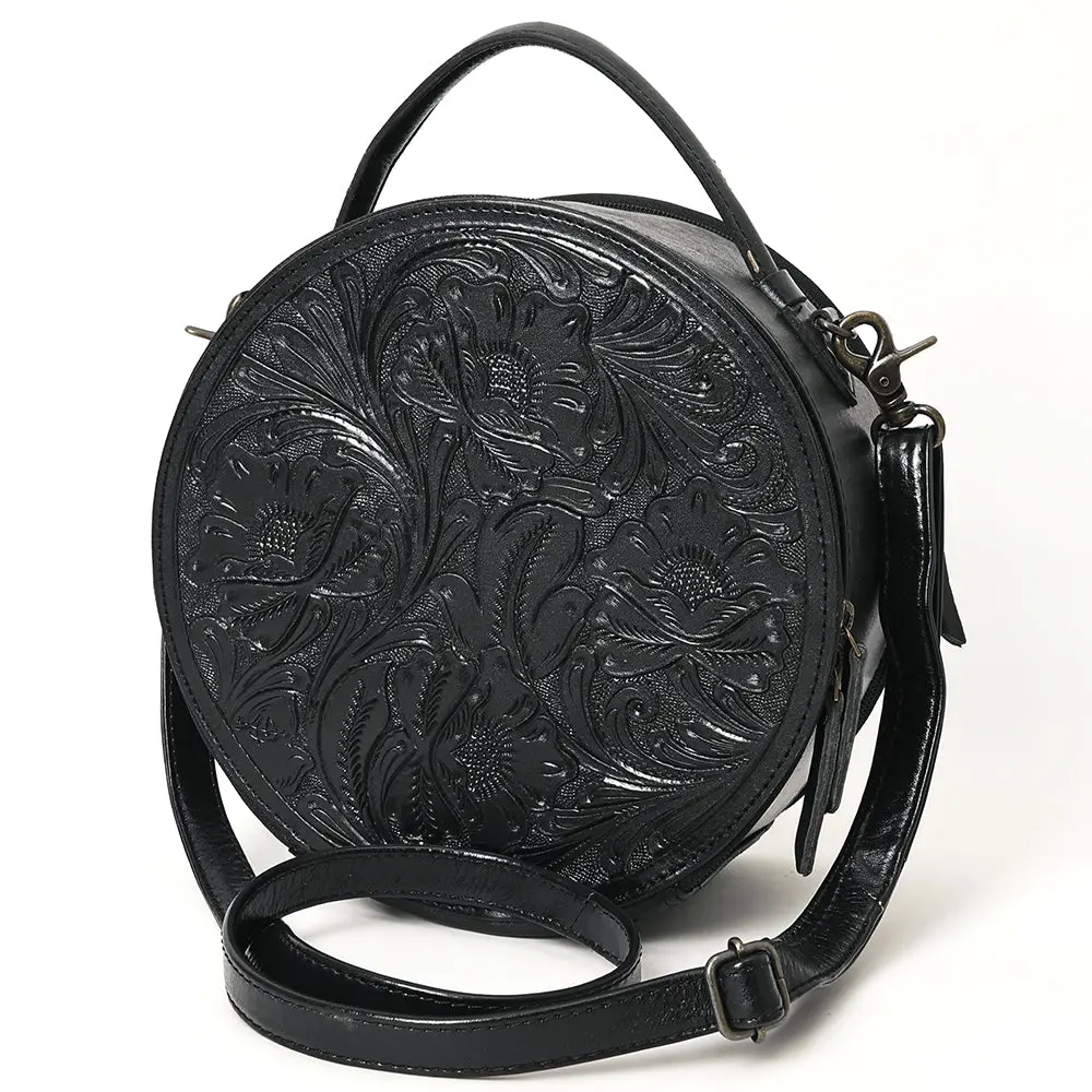 American Darling Western Leather Canteen Bag With Hand-Tooled Floral Detailing, Genuine Leather, Premium Craftsmanship, Everyday Carry Purse 1