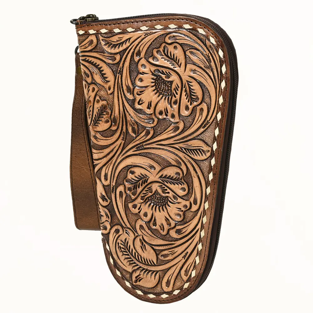 American Darling Gun Case Hair On Hand Tooled Genuine Leather Western Cases | Women Shotgun 1