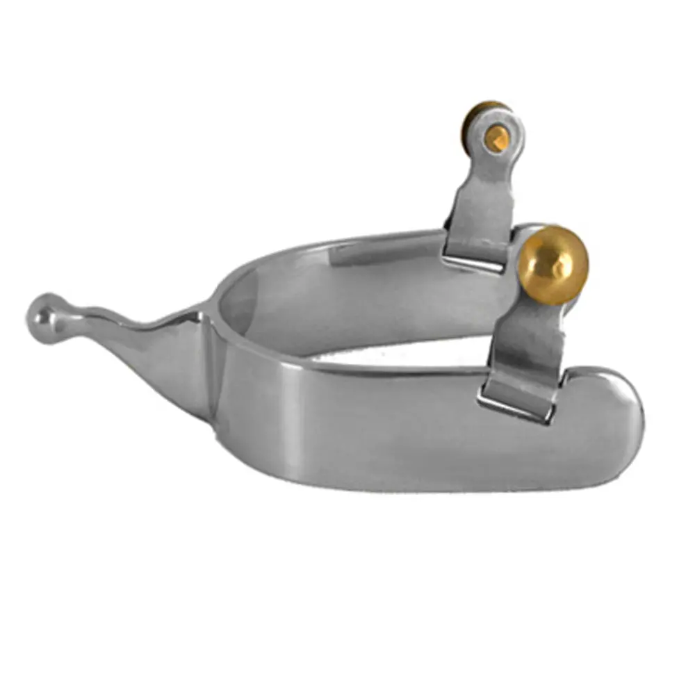 7 - 8 Inch Hilason Western Horse Riding Men Ball Knob Stainless Steel Spur 1