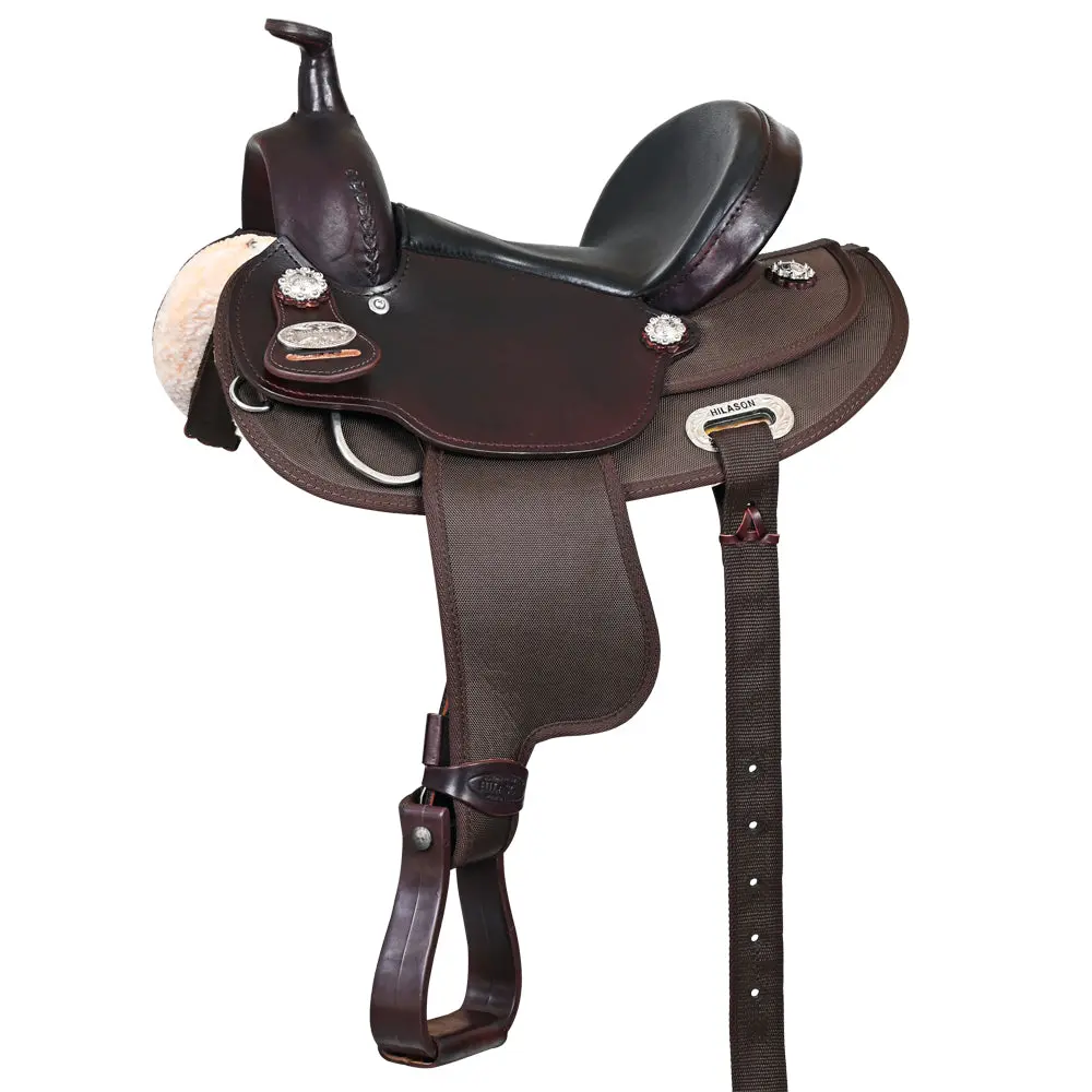 Hilason Western Child Horse Trail Show Saddle Synthetic Pleasure Riding Brown 1
