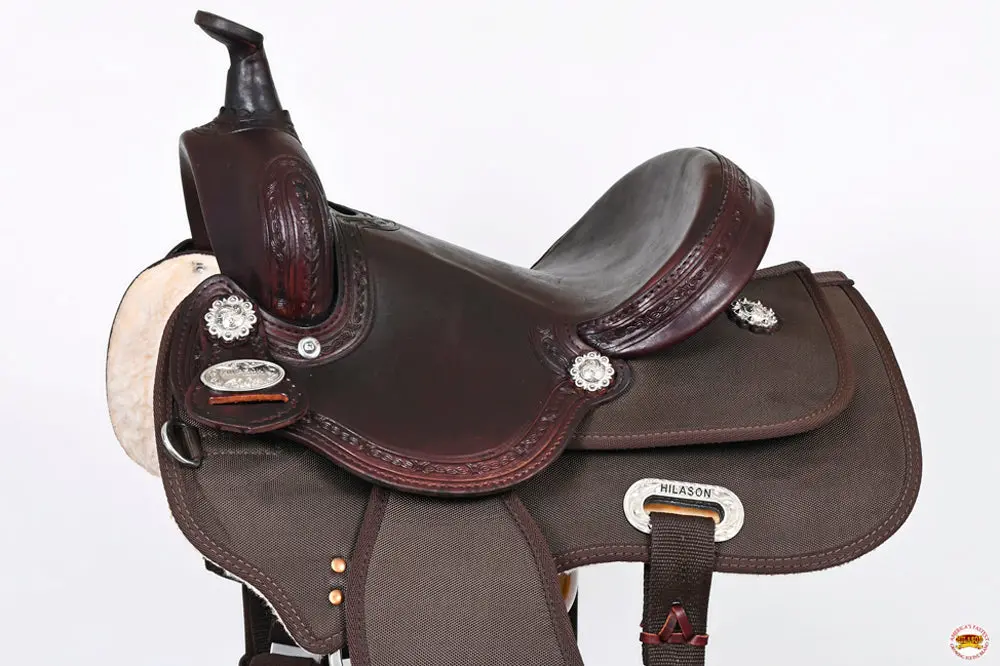 Hilason Western Child Horse Trail Show Saddle Synthetic Pleasure Riding Brown 2