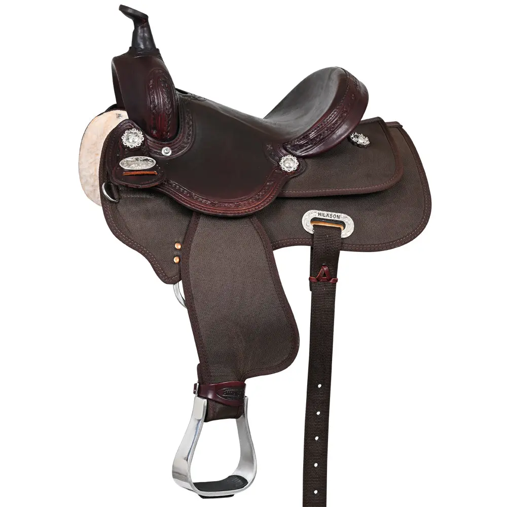 Hilason Western Child Horse Trail Show Saddle Synthetic Pleasure Riding Brown 1