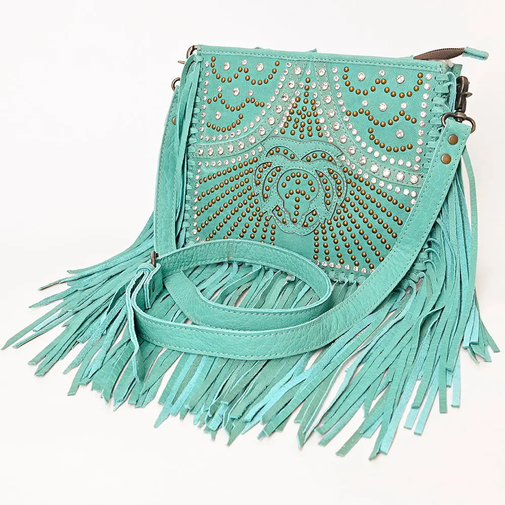 American Darling Genuine Leather Fringe Crossbody Bag – Western Studded Design, Adjustable Strap, Lightweight Everyday & Travel Purse 2