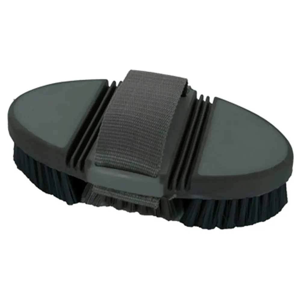 Hilason 7.25"X3.75" Plastic Body Horse Brush Black 1