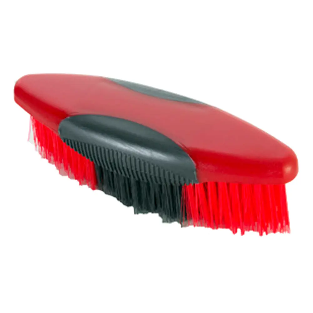 Hilason 7-5 /8 Inch Plastic Dandy Horse Brush-Red 1