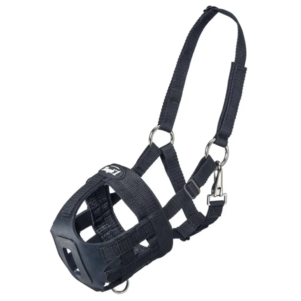 Tough 1 Pony Deluxe Extra Padded Easy Breathe Horse Poly Nylon V Muzzle Black 1