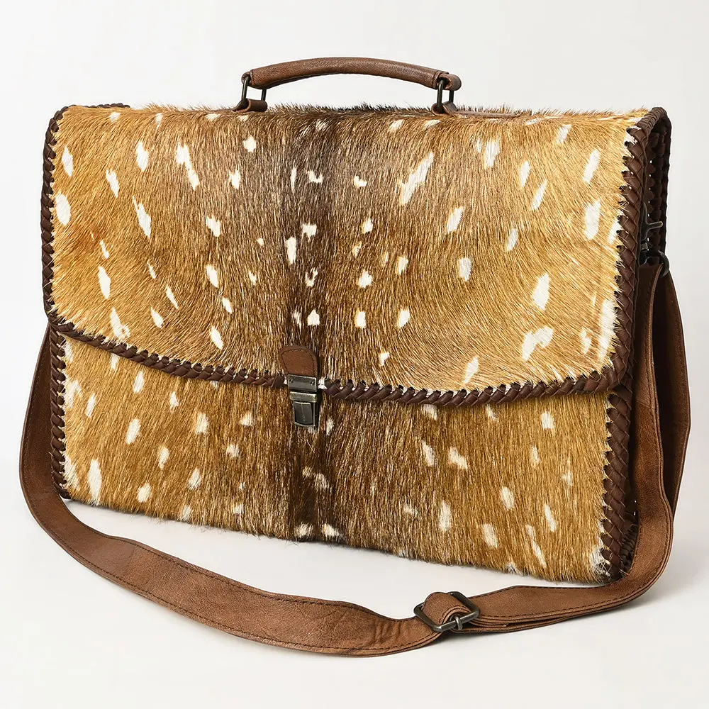 American Darling Hair-On Cowhide Briefcase Bag – Genuine Leather Western Work Bag With Shoulder Strap | Premium Handmade Laptop Case 1