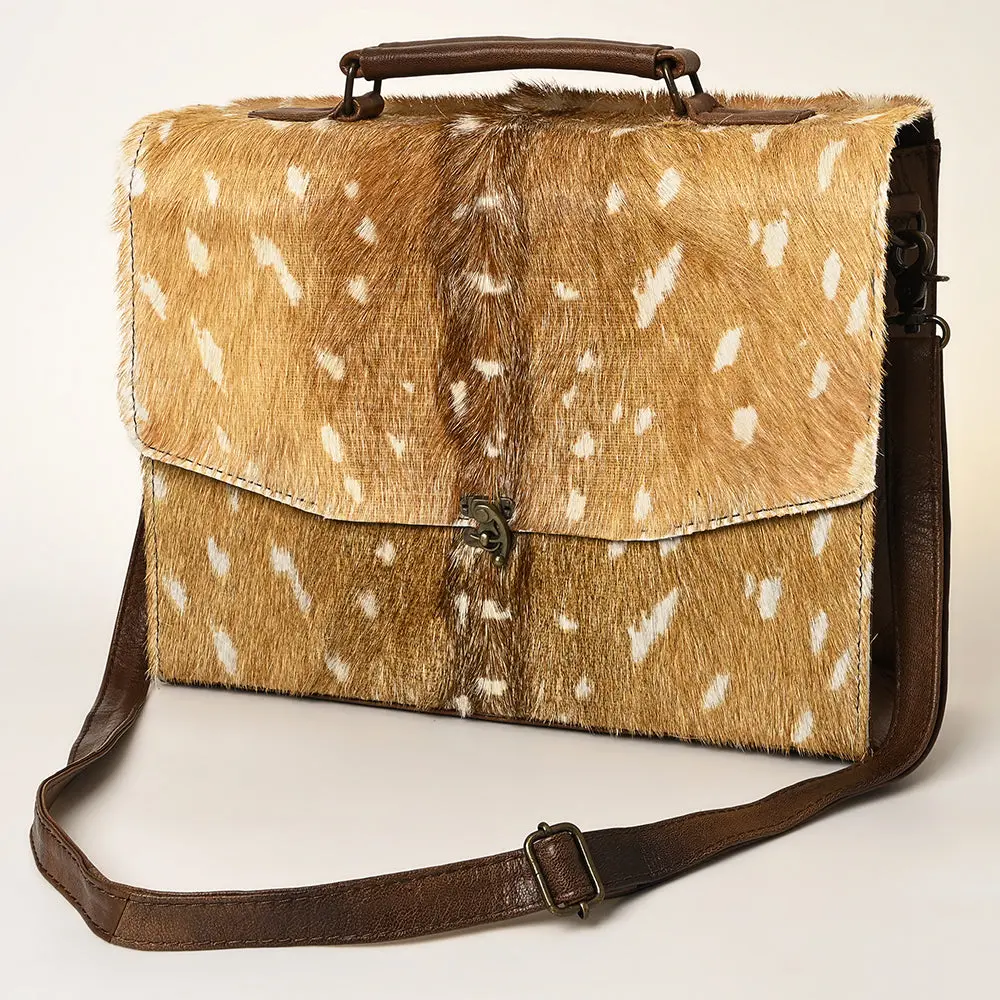American Darling Western Leather Briefcase Bag – Genuine Cowhide, Office Organizer, Durable Handcrafted Work & Travel Case 1