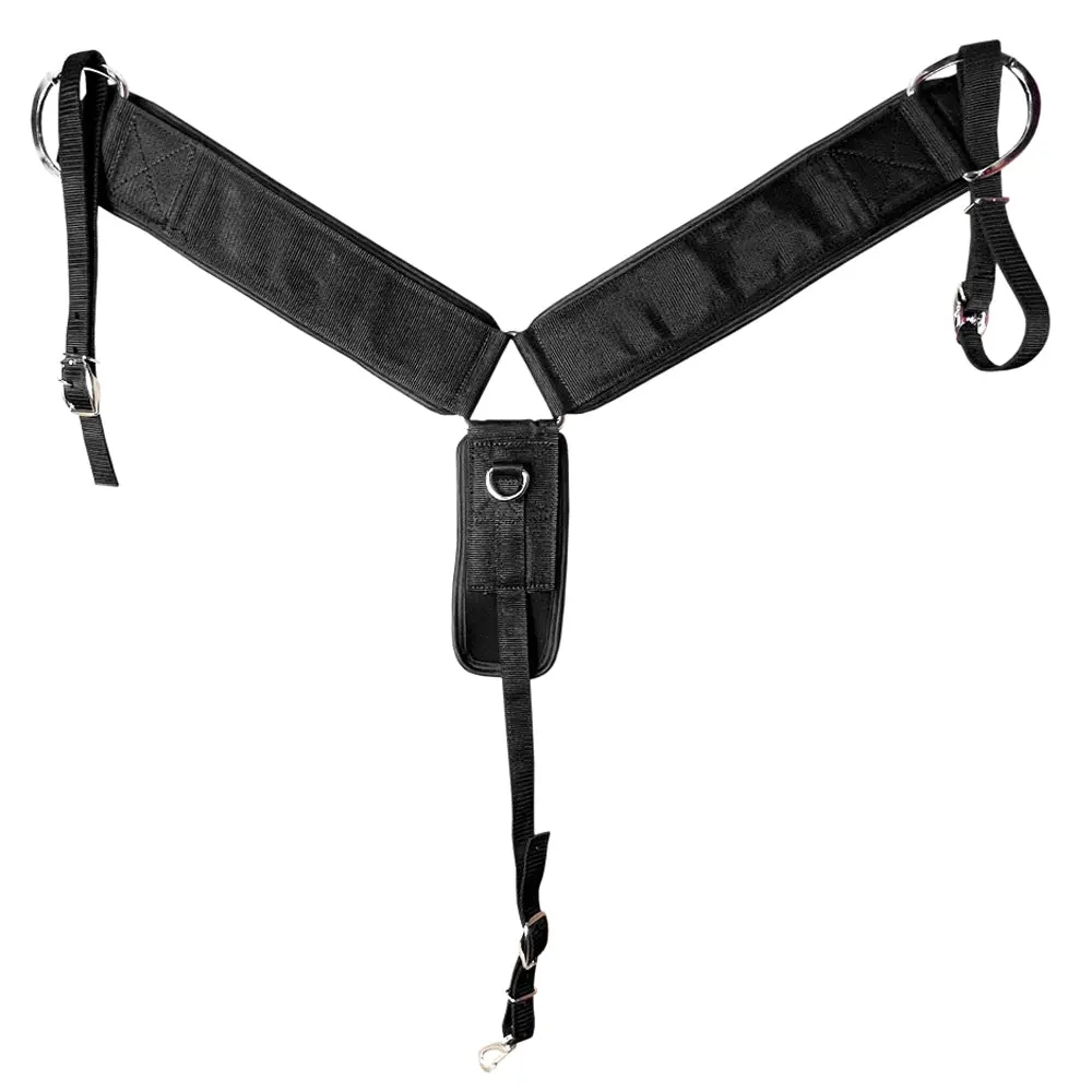 Hilason Western Horse Tack Neoprene Nylon Breast Collar Black |Nylon | Collars For Horses Set 1