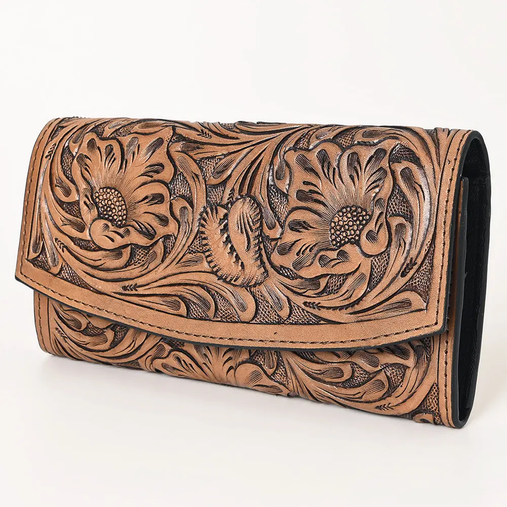 Ohlay Wallet Hand Tooled Genuine Leather Women Bag Western Handbag Purse | Womens Handbags |Leather Belt For Summer 1