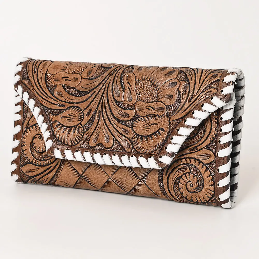 Ohlay Wallet Hand Tooled Genuine Leather Women Bag Western Handbag Purse | Womens Handbags |Leather Belt For Summer 1