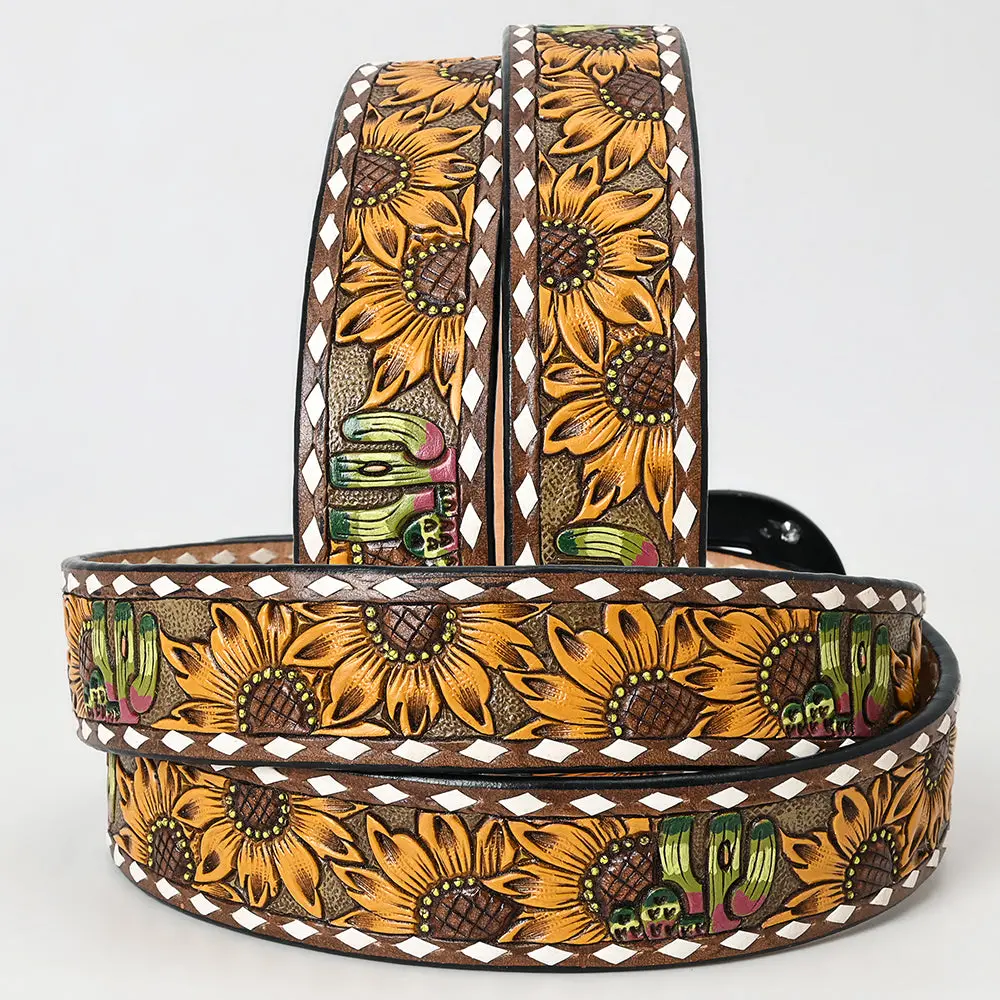 Beautifully Hand Tooled Genuine American Leather Belt Men And Women 2