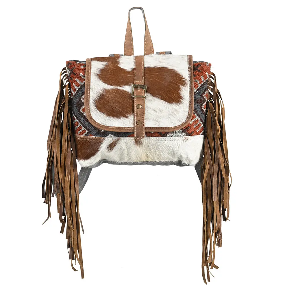 Ohlay Backpack Upcycled Wool Canvas Hair-On Genuine Leather Women Bag Western Handbag Purse | For Womens Summer 1