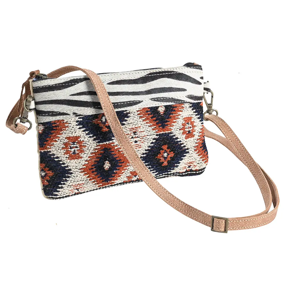 Ohlay Bags Ohv356 Small Crossbody Upcycled Wool Hair-On Genuine Leather Women Bag Western Handbag Purse 1