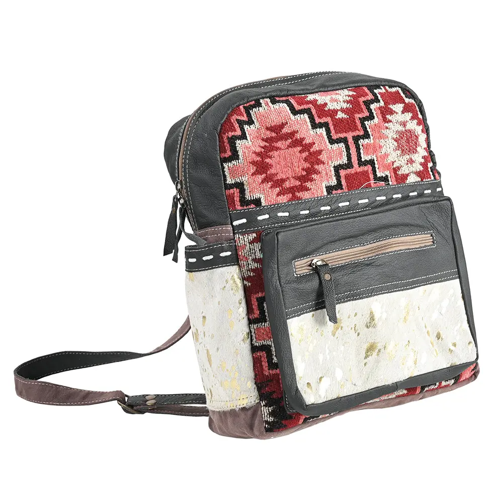 Ohlay Backpack Upcycled Wool Canvas Hair-On Genuine Leather Women Bag Western Handbag Purse | For Womens Summer 1