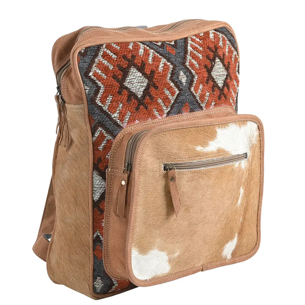 Ohlay Backpack Upcycled Wool Canvas Hair-On Genuine Leather Women Bag Western Handbag Purse | For Womens Summer 1