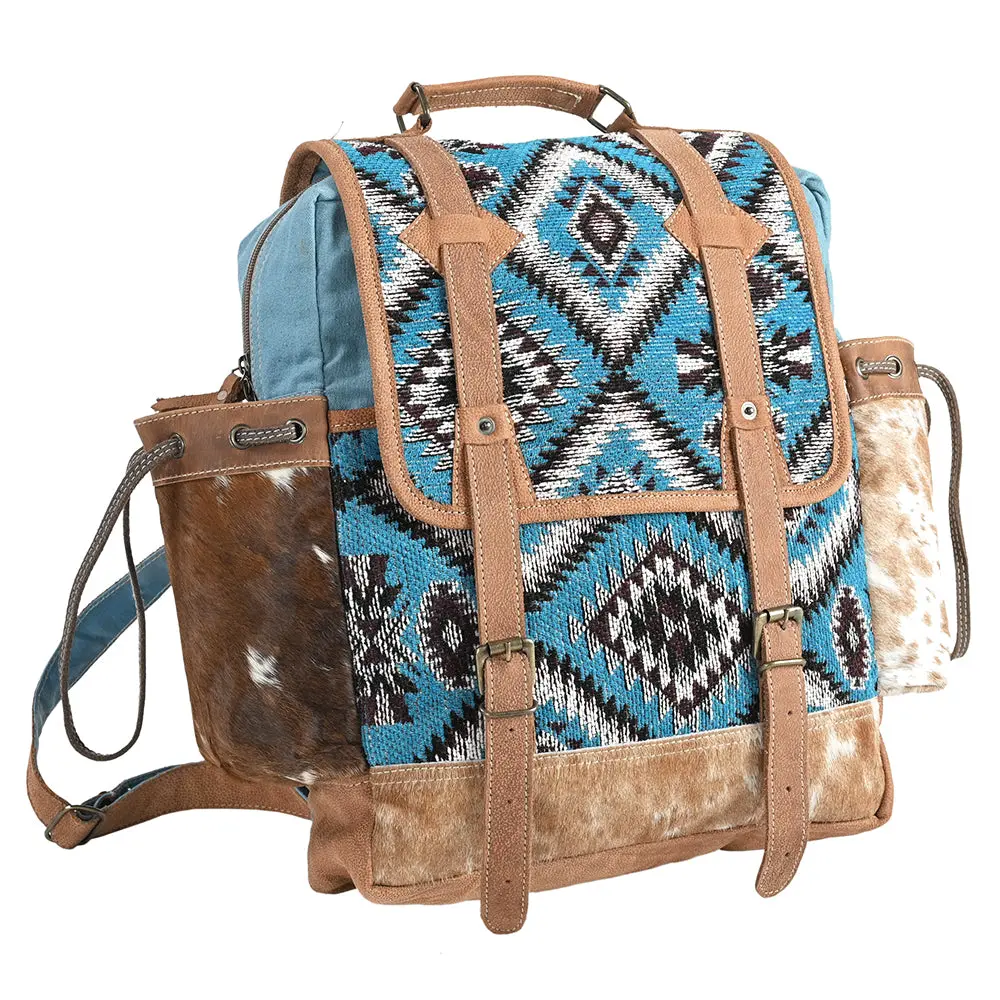 Ohlay Backpack Upcycled Wool Canvas Hair-On Genuine Leather Women Bag Western Handbag Purse | For Womens Summer 1