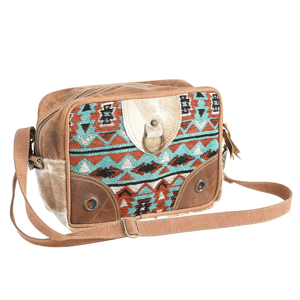 Ohlay Bags Ohv378 Cross Body Ii Upcycled Wool Hair-On Genuine Leather Women Bag Western Handbag Purse 1