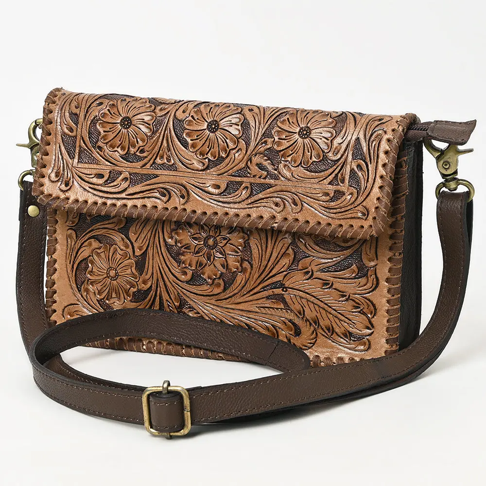 Oha119a Ohlay Western Genuine Leather Hand Tooled Women Crossbody Bags 1
