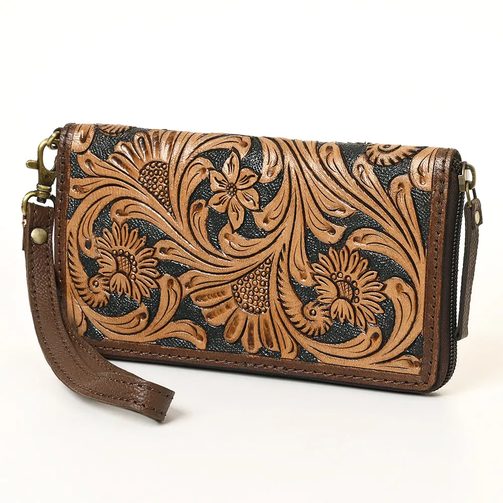 Ohlay Bags Oha129b Clutch Hand Tooled Genuine Leather Women Bag Western Handbag Purse 1