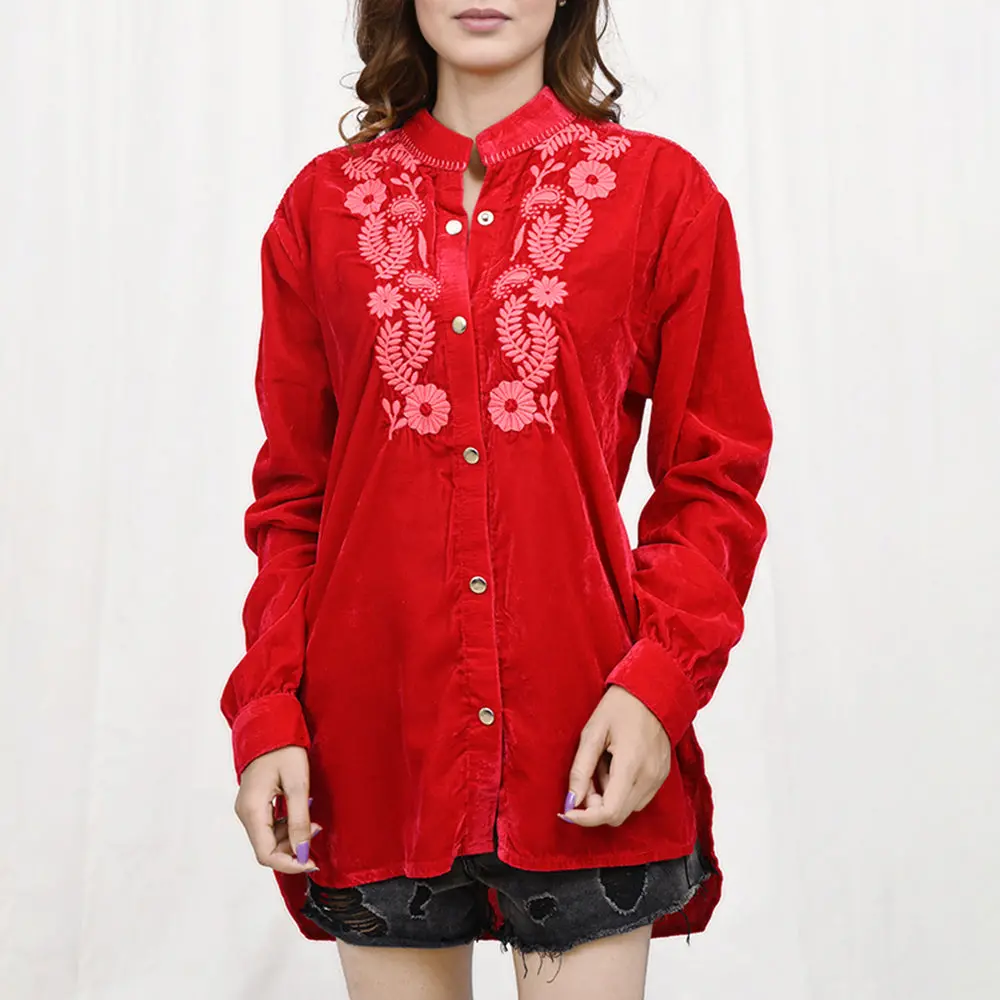 American Darling 100% Cotton Denim Women's Shirt Jacket Dress Ladies Girl Top 1